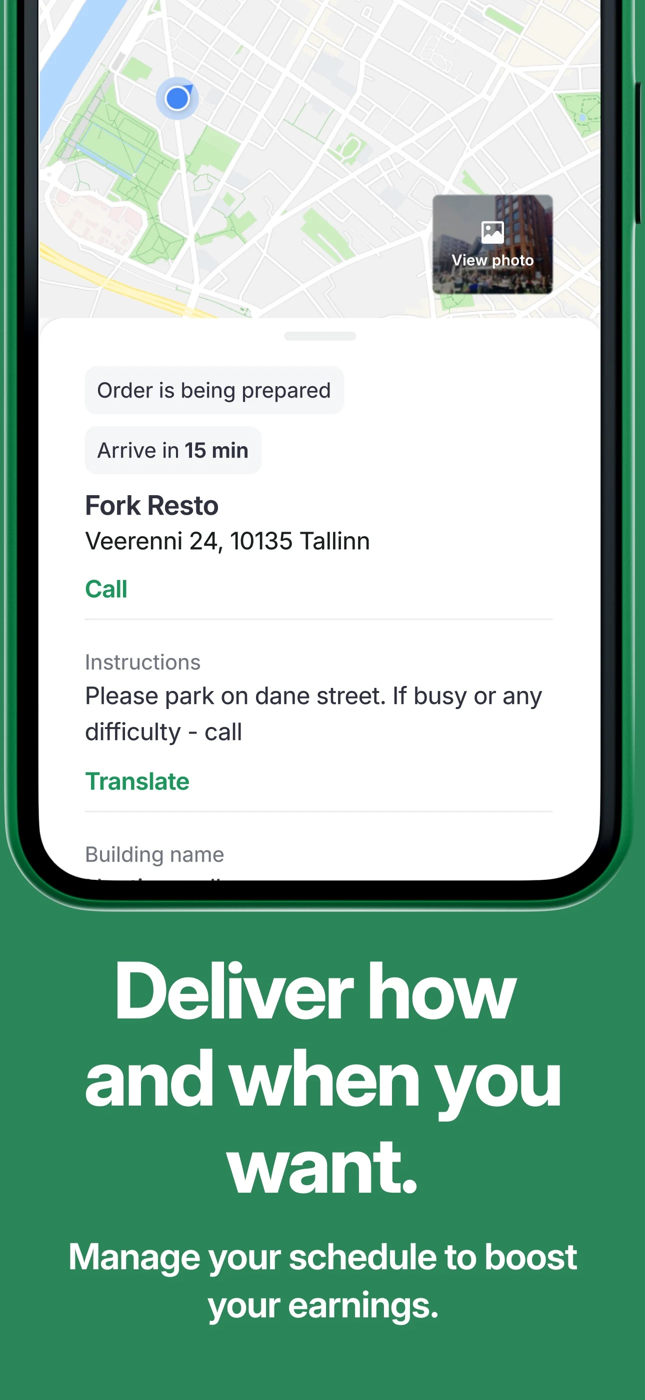 Bolt Food Courier screenshot